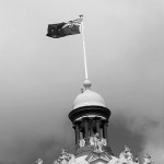 bw NZ flag Dunedin